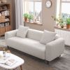 77.2â€³ Large size two Seat Sofa,Modern Upholstered,White mohair Granular velvet