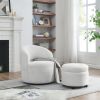 [Video] Welike Swivel barrel chair; living room swivel chair with round storage chair; 360 Â° swivel club chair; nursery; bedroom; office; hotel with