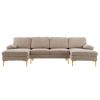 U-Shaped 4-Seat Indoor Modular Sofa Camel