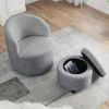 [Video] Welike Swivel barrel chair, living room swivel chair with round storage chair, 360 Â° swivel club chair, nursery, bedroom, office, hotel with