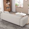 77.2â€³ Large size two Seat Sofa,Modern Upholstered,White mohair Granular velvet