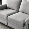 Linen Fabric Upholstery with Storage Sofa