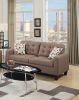 Living Room Furniture 2pc Sofa Set Light Coffee Polyfiber Tufted Sofa Loveseat w Pillows Cushion Couch Solid pine