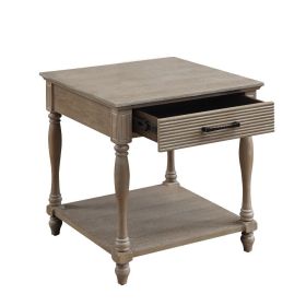 Ariolo End Table; Antique White YJ