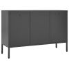 Sideboard Anthracite 41.3"x13.8"x27.6" Steel and Tempered Glass