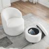 [Video] Welike Swivel barrel chair; living room swivel chair with round storage chair; 360 Â° swivel club chair; nursery; bedroom; office; hotel with