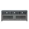 Most Popular In 2023 Living Room Furniture Tv Stands up to 75in with 2 glass panel cabinets and 3 open shelves