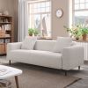 77.2â€³ Large size two Seat Sofa,Modern Upholstered,White mohair Granular velvet