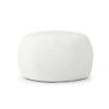 Jaxx Ellis Ottoman Shearling Faux-Lamb Plush Pouf for Modern Interior Design, Large, Cloud