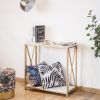 2-Tier Console Table, Gold Sofa Entry Table with Faux Marble Top and Gold Metal Frame for Home