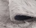 Silver Faux Fur Area Rug 8x10