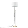 Asymmetrical Adjustable Height Metal Floor Lamp