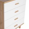 Modern Design Wooden Dresser Bedroom Storage Drawer Organizer Closet Hallway Storage Cabinet with 4 Drawers, Wood Dresser Chest Accent Cabinet for Liv