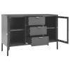 Sideboard Anthracite 41.3"x13.8"x27.6" Steel and Tempered Glass