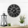 Better Homes & Gardens 20" Indoor Black Analog Round Modern Farmhouse Wall Clock with Roman Numeral