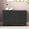 DRAWER DRESSER CABINET BAR CABINET, storge cabinet, lockers, retro shell-shaped handle, can be placed in the living room, bedroom, dining room,black