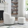 [Video] Welike Swivel barrel chair; living room swivel chair with round storage chair; 360 Â° swivel club chair; nursery; bedroom; office; hotel with