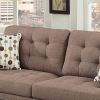 Living Room Furniture 2pc Sofa Set Light Coffee Polyfiber Tufted Sofa Loveseat w Pillows Cushion Couch Solid pine