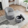 [Video] Welike Swivel barrel chair, living room swivel chair with round storage chair, 360 Â° swivel club chair, nursery, bedroom, office, hotel with