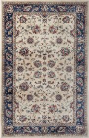 Stylish Classic Pattern Design Traditional Bordered Floral Filigree Area Rug (Color: Ivory|Beige|Blue|Red, size: 3' X 5')