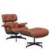 Living Room Lounge Chair Arm Chair Swivel Single Sofa Seat With Ottoman Genuine Leather Standard Version