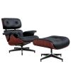 Living Room Lounge Chair Arm Chair Swivel Single Sofa Seat With Ottoman Genuine Leather Standard Version