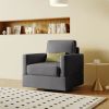 Upholstered Swivel Barrel Chair,Modern Arm Chair for Living Room and Bedroom