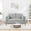 Modern Style Sofa Linen Fabric Loveseat Small Love Seats Couch for Small Spaces; Living Room; Apartment