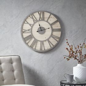 23.6" Wood Wall Clock (Color: As pic)