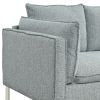 Modern Style Sofa Linen Fabric Loveseat Small Love Seats Couch for Small Spaces; Living Room; Apartment