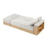 Multi-functional sofa, can sit, lie down, with storage box and drawer, and the storage sofa arm which can be used as tea table