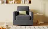 Upholstered Swivel Barrel Chair,Modern Arm Chair for Living Room and Bedroom