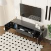 U-Can Modern TV Stand for 70+ Inch TV, Entertainment Center TV Media Console Table, with Shelf, 2 Drawers and 2 Cabinets, TV Console Cabinet Furniture