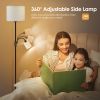 67.32In Mother Daughter Floor Lamp with Linen Shade 3200K Brightness 360Â° Adjustable Reading Light Modern Decoration Standing Lamp for Living Room Be