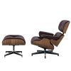 Living Room Lounge Chair Arm Chair Swivel Single Sofa Seat With Ottoman Genuine Leather Standard Version