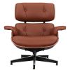 Living Room Lounge Chair Arm Chair Swivel Single Sofa Seat With Ottoman Genuine Leather Standard Version