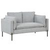 Modern Style Sofa Linen Fabric Loveseat Small Love Seats Couch for Small Spaces; Living Room; Apartment