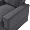 Upholstered Swivel Barrel Chair,Modern Arm Chair for Living Room and Bedroom