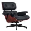 Living Room Lounge Chair Arm Chair Swivel Single Sofa Seat With Ottoman Genuine Leather Standard Version