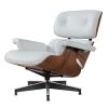 Living Room Lounge Chair Arm Chair Swivel Single Sofa Seat With Ottoman Genuine Leather Standard Version